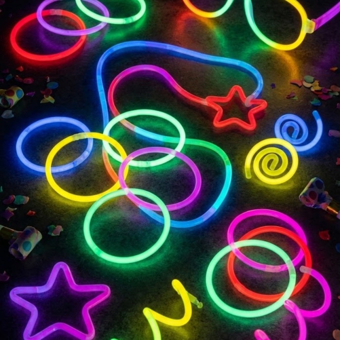 ® Yeni Ürün 100 Adet Fosforlu Glow Stick Parti Seti | Bileklik, Kolye ve Eğlenceli Işık Çubukları